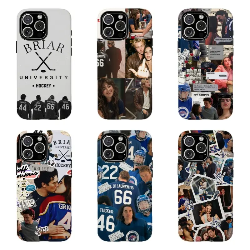 Custom Off-Campus Character Collage Print Smartphone Casing - Durable, Iconic Shockproof Protection Accessory with Resistance, Compatible with iPhone 11-17 Pro Max, Samsung S22-S26, Gift for Anime Lovers