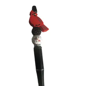 Cardinal Bird Black Pen - Writing Tool for Office and School