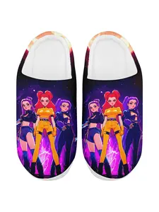 Women's Stylish KPO HUNTER - Themed Warm Lined Indoor Slippers, Cozy Fleece - Lined, Lightweight and Comfortable, Perfect for Indoor Wear
