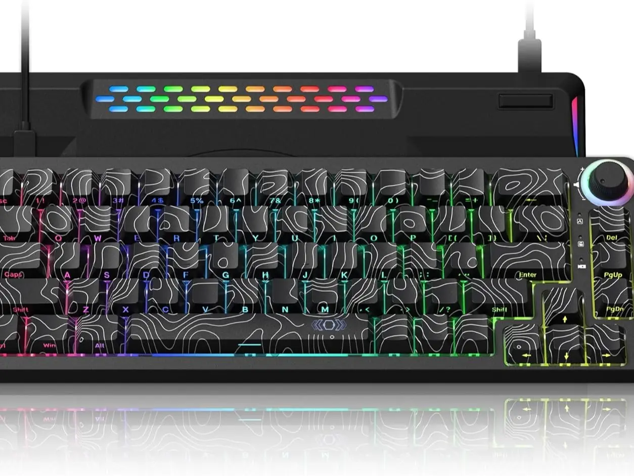 Womier M68HE PRO 65% Keyboard Rapid Trigger, Hall Effect Topographic Gaming Keyboard,Wired RGB Custom 8000 Hz Mechanical Keyboardith Magnetic Switch for Mac/Win