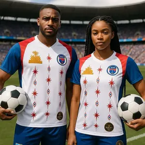 Haiti World Cup 2026 Football Jersey – High-Performance Dry-Fit Match Shirt – Lightweight Breathable Soccer Jersey for Men – Haiti National Team Fan Apparel