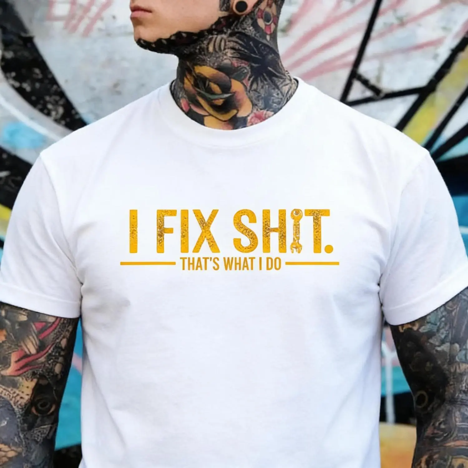 Humorous Mechanic Quote Hoodie for Men Featuring I Fix Sh T That S What I Do Shirt Hoodie Sweatshirt Blue Collar Work Attitude