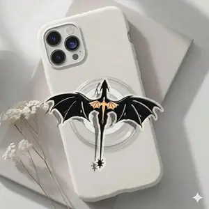 Tairn And Andarna Flying Fourth Wing Dragons Fantasy Romance Dragon Magnetic Kindle Grip Book Lover Cute Bookish Kindle Accessories Phone Holder PopSocket Phone Grip Magnetic Pop Socket Phone Grip
