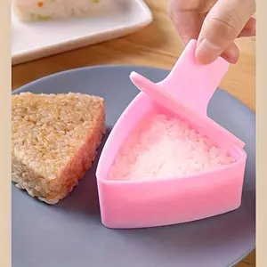 Japanese-Style Triangular Rice Ball Mold - Durable Plastic Sushi Nori Press Tool for Perfect Onigiri, Temari Sushi & Rice Balls - Easy-Clean Kitchen Gadget for Home Cooks & Chefs, Ergonomic Design, Lightweight Utensil, Onigiri Maker, Compact Design, Foods