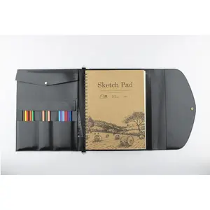 Sketchbook Cover, Artist Sketch Pad Cover for 9"x12" Sketchbook, Drawing Book and Pencil Case Artist Gifts