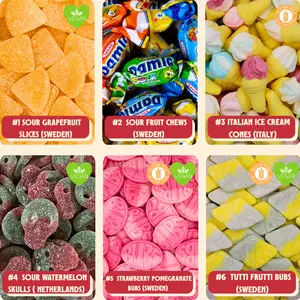 Stock Boy Build-A-Bag - 2LB - European Candy Mix with Sour Gummy Worms & Bonbon - Live Packaging Available on TikTok - Sweden Origin