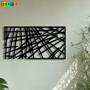 1pc Abstract Geometric Grid Metal Wall Art, Modern Maze Statue Mural, Intricate Craftsmanship, Artistic Metalwork, Perfect for Housewarming, New Year Decor, Perfect for Living Room Office Studio Decor, Ideal Gift for Contemporary Art Enthusiasts.
