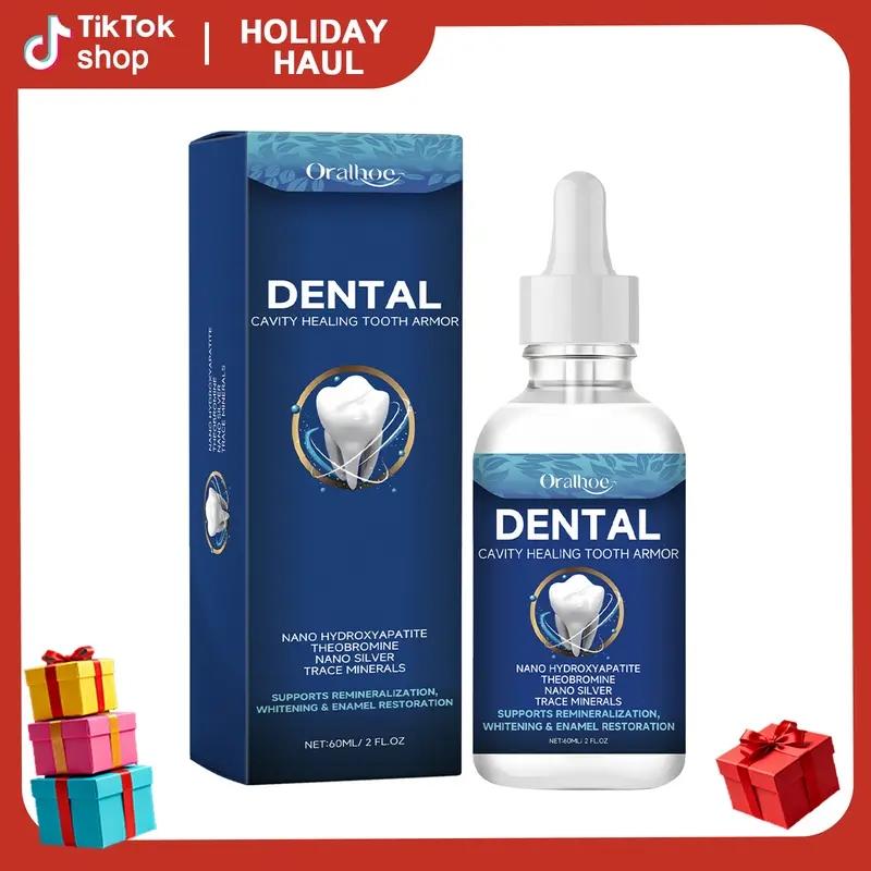 Fluoride-Free Hydroxyapatite Tooth Repair Drops – Helps Restore Enamel, Reduce Tooth Sensitivity, Remove Yellow Stains, Whiten Teeth & Freshen Breath