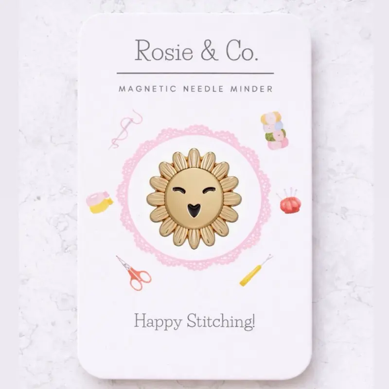 Happy Flower Gold Magnet Needle Minder