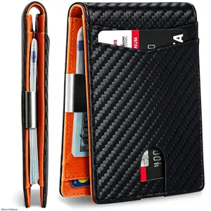 12 Card Slots RFID Blocking Men Wallet Thin Money Clip Card Holder For Travel Business Daily Use US Design