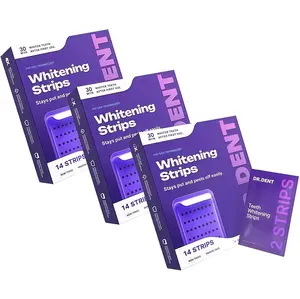 3 Piece DRDENT Purple Teeth Whitening Strips DO-7/21 Whitening Sessions - Safe for Enamel - Non Sensitive Teeth Whitening- Peroxide-Free Radiant