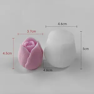 3 Pcs Tulip Mold Tulip Resin Candle Mold - Silicone 3D Molds for Candy & Home Decor - Resin Casting & Making Molds
