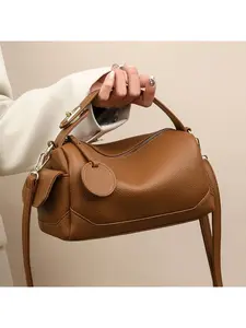 New women's large-capacity commuter light-luxury soft leather bag, niche pillow bag, European-style handbag and crossbody bag for women