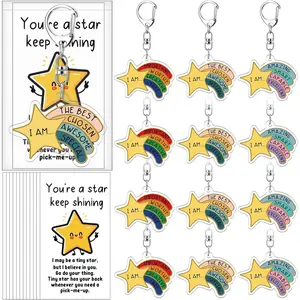 12 Sets Bulk Inspirational You're a Star Keychains End of School Year Graduation Student Gifts from Teachers