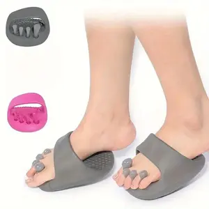 Unisex Ergonomic Foot Massage Slippers With Toe Separators Deep Tissue Relief Acupressure Design Calf Strengthening Yoga Relaxation Tool Arch Support For Home Therapy