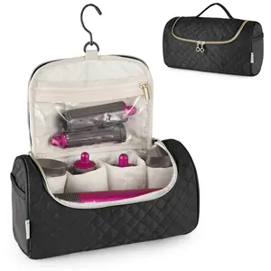 BAGMIND Travel Case Compatible for Dyson Airwrap Complete Styler & Attachments, Anti-scratch Carrying Case Bag with Hanging Hook  for Hair Dryer Curler Accessories