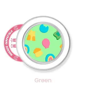 abbyrose Luckiest Charms Phone Grip with magnet Clear Green