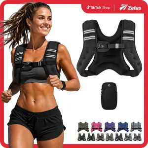 【DealsForYouDays】ZELUS Weighted Vests,6/8/12/16/20/25/30lb Rucking vest with Detachable Phone Pouch&Reflective Stripes&Adjustable Straps|Exercise Equipment & Workout Enhancer for Motivational Walking,Strength Training,Running #TikTokShopDealsforYouDays