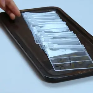 Transparent PVC Zipper Self-Seal Bag, Jewelry Storage, Cosmetics Packaging, Thickened Plastic Bag, Secure Seal for Accessories