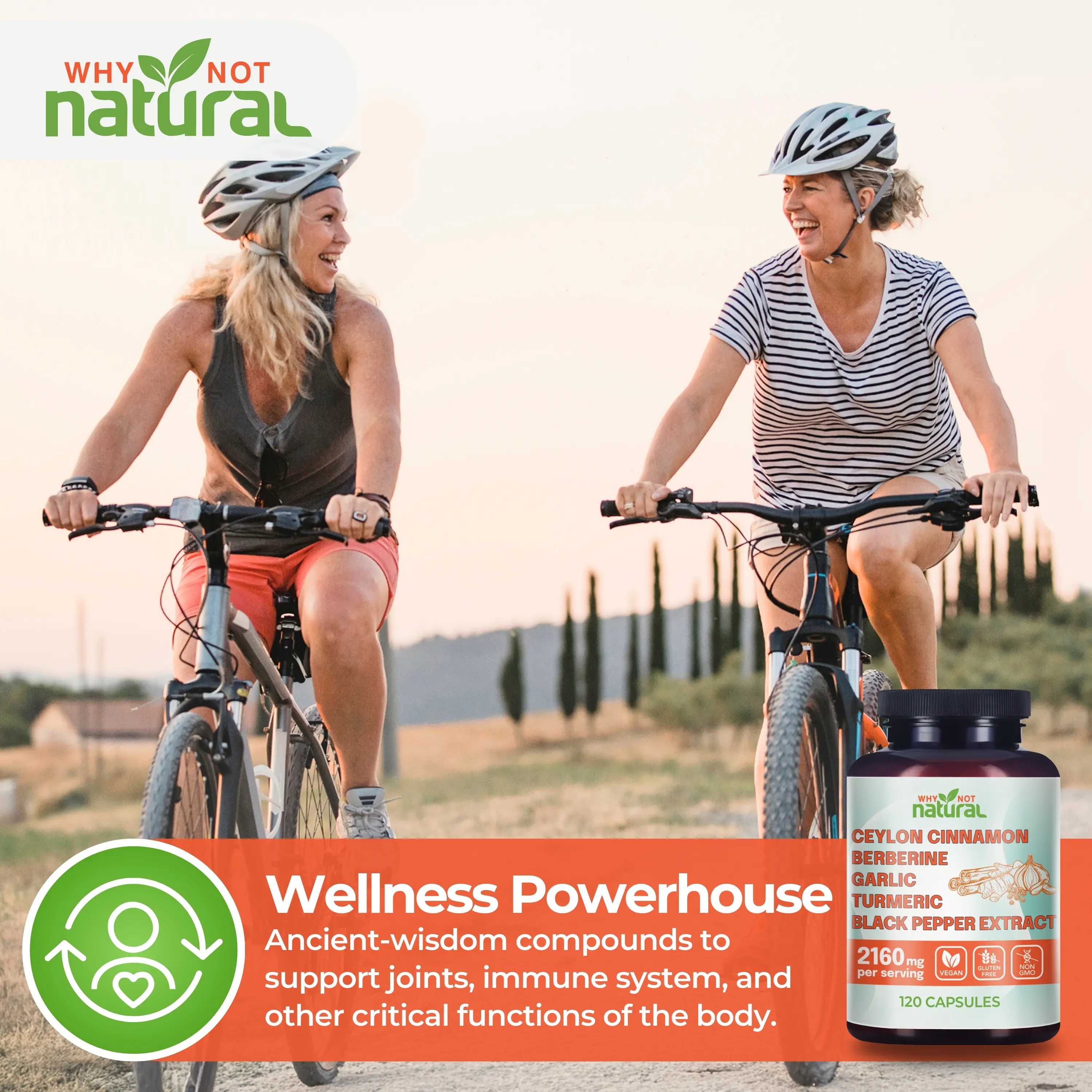 Why Not Natural 5-in-1 Organic Ceylon Cinnamon Capsules with