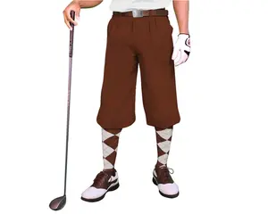 Golfknickers.com 'Par 3' Mens Brown Microfiber Golf Knickers
