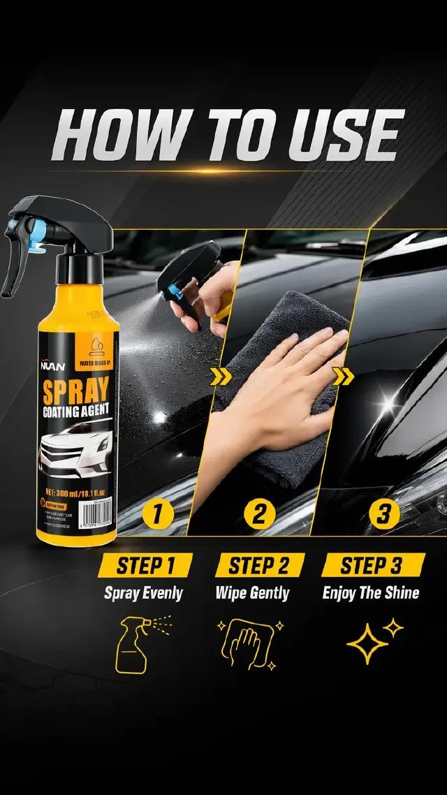 NUAN Car Ceramic Coating Spray – Paint Protection, Car Detailing, Easy Application, Long-Lasting Hydrophobic Formula, Gloss & Shine Booster NUAN Car Ceramic Coating Spray – Paint Protection, Car Detailing, Easy Application, Long-Lasting Hydrophobic Formula, Gloss & Shine Booster