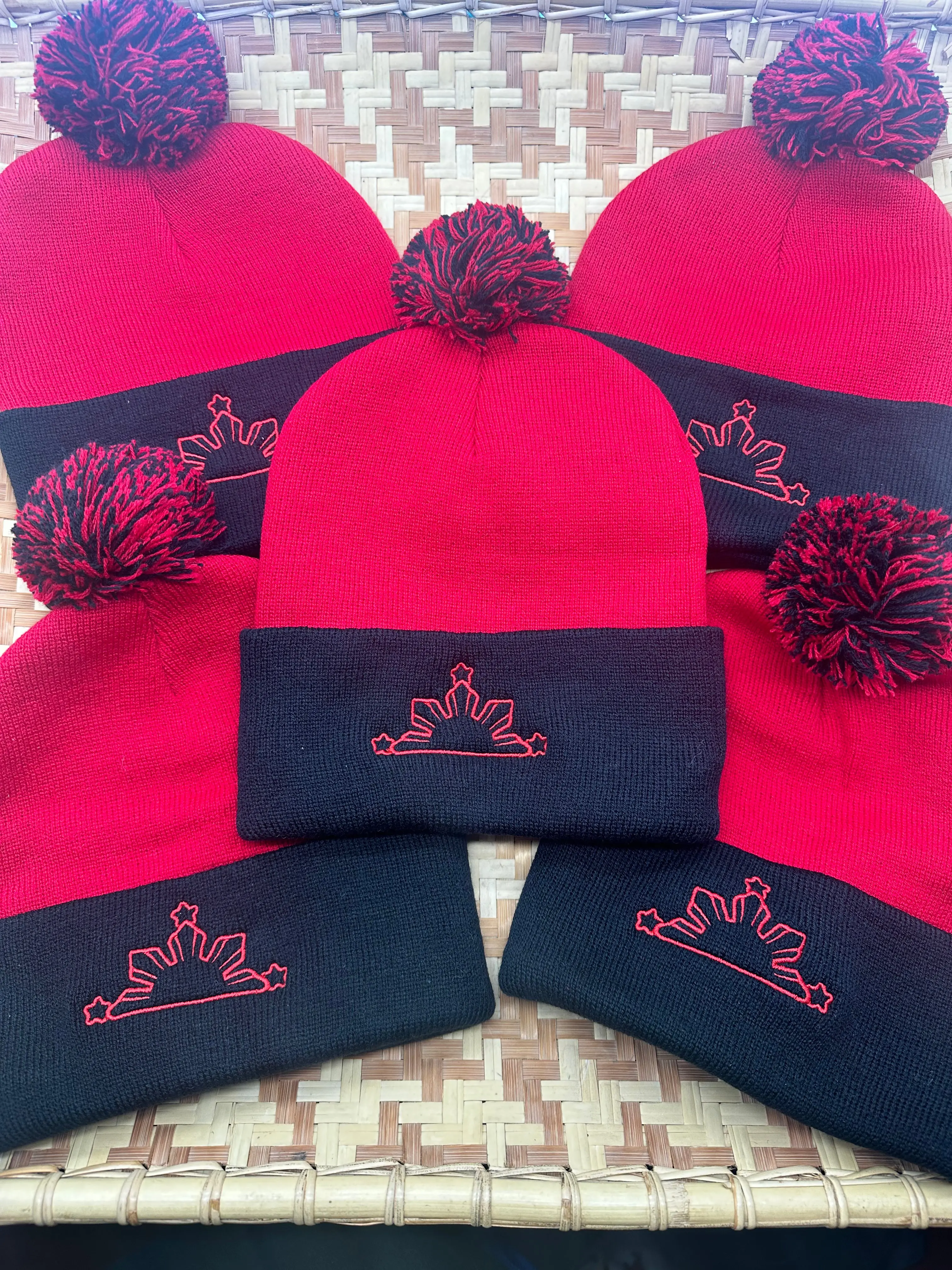 Philippines Sun and 3 Stars POM POM BEANIES