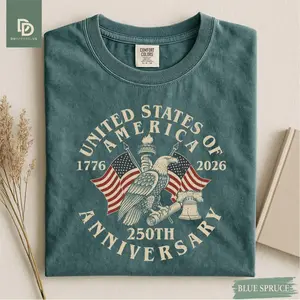 Comfort Colors USA 250th Anniversary Shirt, USA Flag Vintage T-Shirt, Usa 250th anniversary Independence Day Tee, 4th of July Patriotic Gift, Graphic Tee