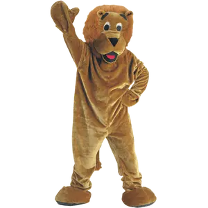 Roaring Lion Mascot For Adults - Brown Plush Bodysuit With Head Mask ,Hand and Shoe Covers - Funny Costume For Halloween, Animal Theme Party, School Play -  Cosplay Costume