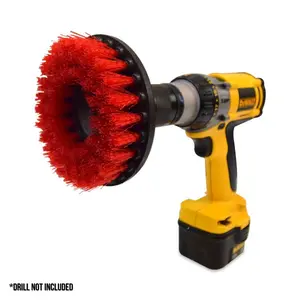 Red 5" Drill Brush - Heavy Duty