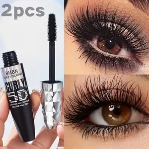 2pcs 5D Black Mascara, Affordable mascara - Lengthening and curling, suitable for all skin types, hypoallergenic, gentle and non-irritating, delivers voluminous lashes, waterproof and sweat-resistant, enhances eye allure