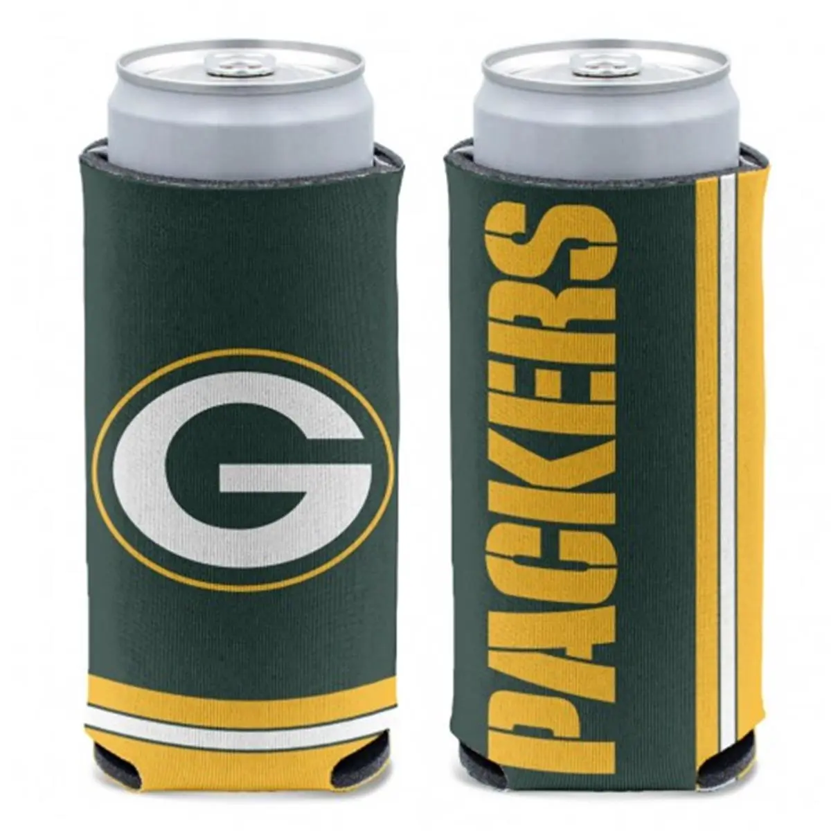 212 MAIN NFL Green Bay Packers Slim Can Cooler, Sports Collectibles Accessory, Keeps Cans Cool, Keep Cans Cool, Keeps Cool