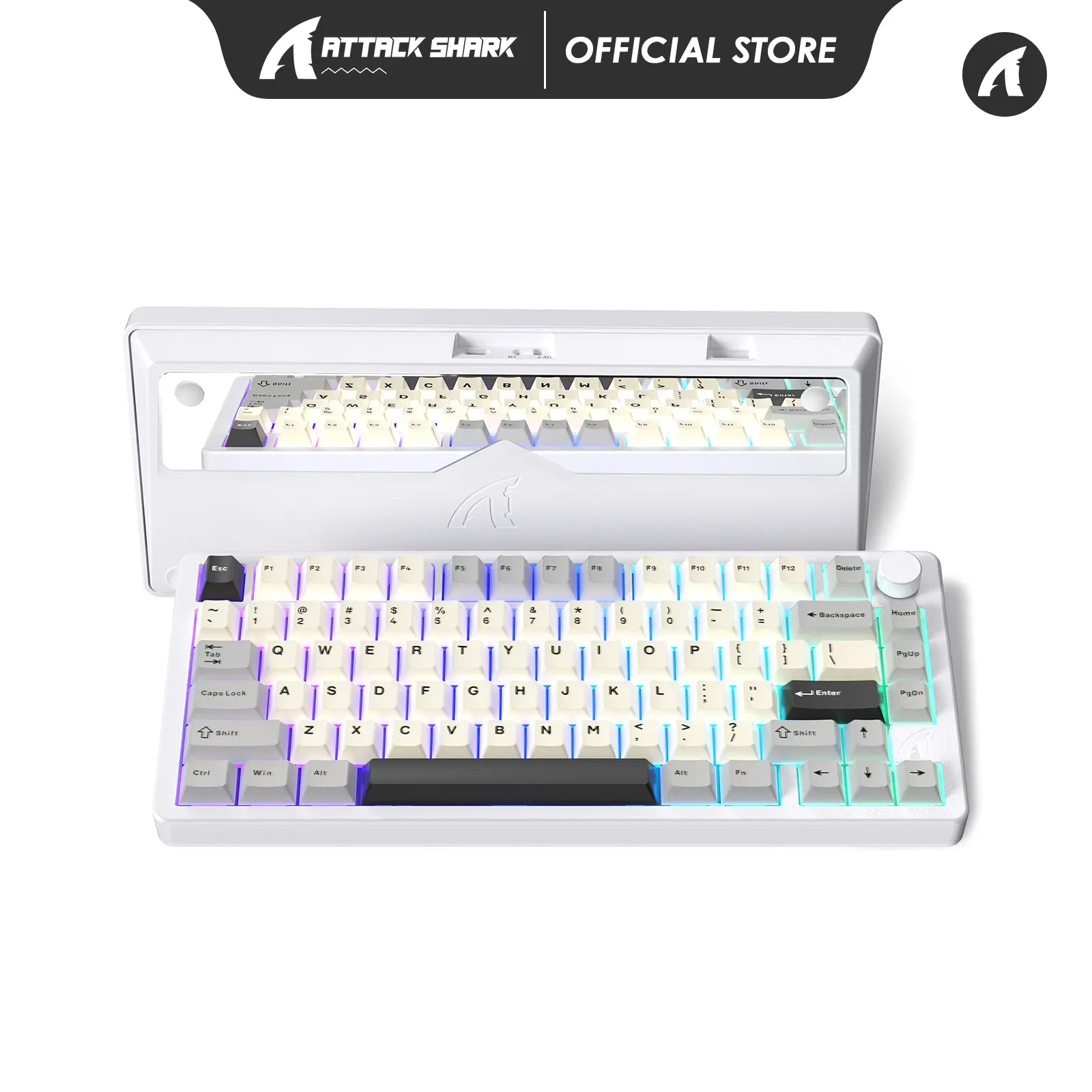 ATTACK SHARK X86 75% Aluminum CNC Wireless Mechanical Gaming Keyboard ...