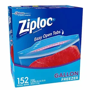 ZIPLOC FREEZER BAGS GALLON SIZE 4 - 38 COUNT BOXES(A TOTAL OF 152 FREEZER BAGS)
