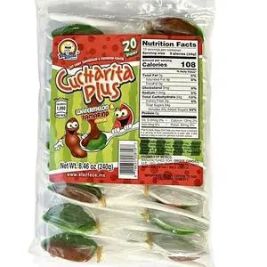Cucharita Plus Watermelon and Tamarind Candy Spoon - 20 Pieces- Sweet Snack Bonbon Cucharita Plus Watermelon and Tamarind Candy Spoon - 20 Pieces- Sweet Snack Bonbon