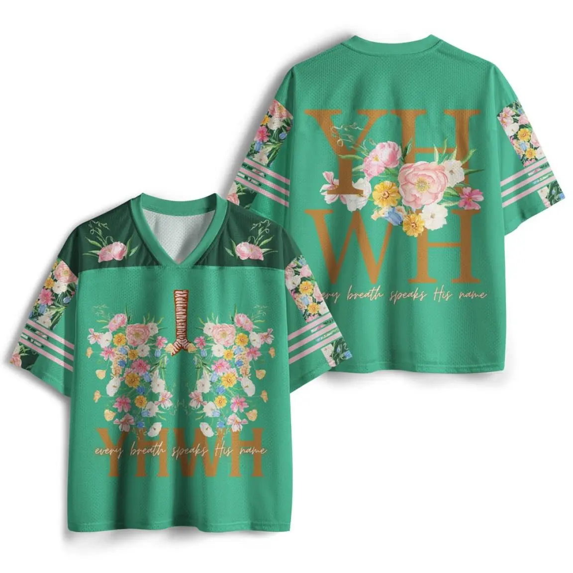 YHWH Every Breath Speaks His Name Christian Mesh Jersey, Casual Style, Essential Piece, Fits Any Wardrobe