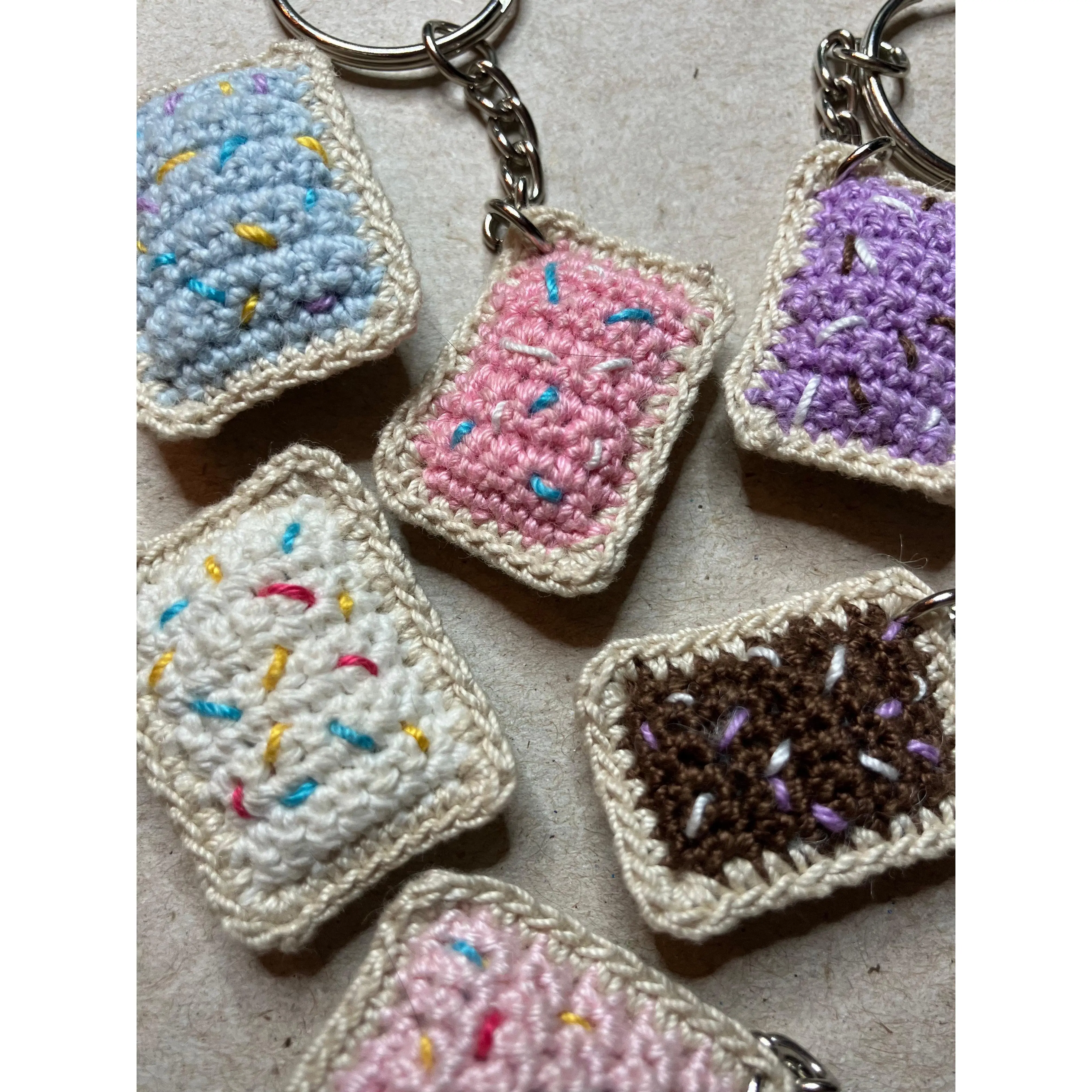 Micro Crochet Pop Tart Keychains