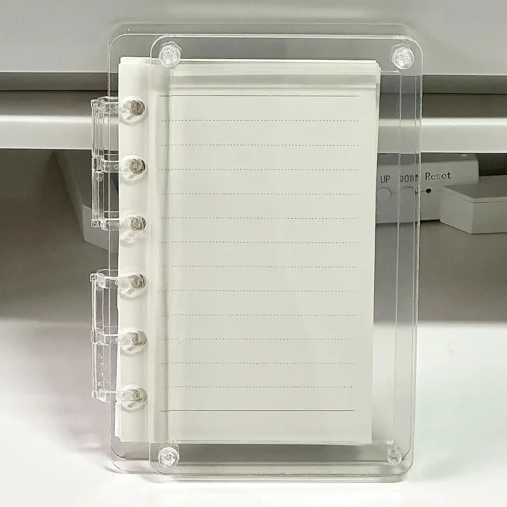 A5/A7 Binder Notebook Transparent Diy Acrylic Diary Book Hand Ledger Notebooks School Stationery 6 Holes Loose-leaf Notebook