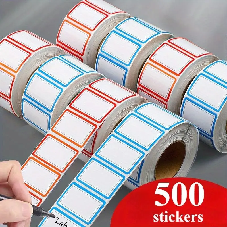 500pcs Removable Color Coding Labels Stickers - Easy to Peel & Write | for Food Containers, Refrigerator, Office & Classroom Organization | Color Coded Tabs with Adhesive Backing, Includes Storage Bo