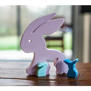3D Printed Easter Bunny with detachable baby bunnies