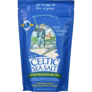 Celtic Sea Salt Fine Ground Pouch, 1 Pound Bag Flavor Natural