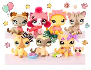 Mini Cat Figures Set - 8 Pcs Collectible Kitty Figurines with Accessories, Cute Animal Playset for Display & Creative Play, Great Gift for Collectors