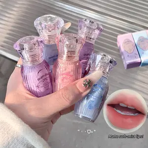 6-Piece Combination Cloud Silk Silky Smooth Powder Mist Lip Mud Autumn Winter Matte Velvet Fog Face Concealer Highlighting Color Enhancing Balm, Lipstick