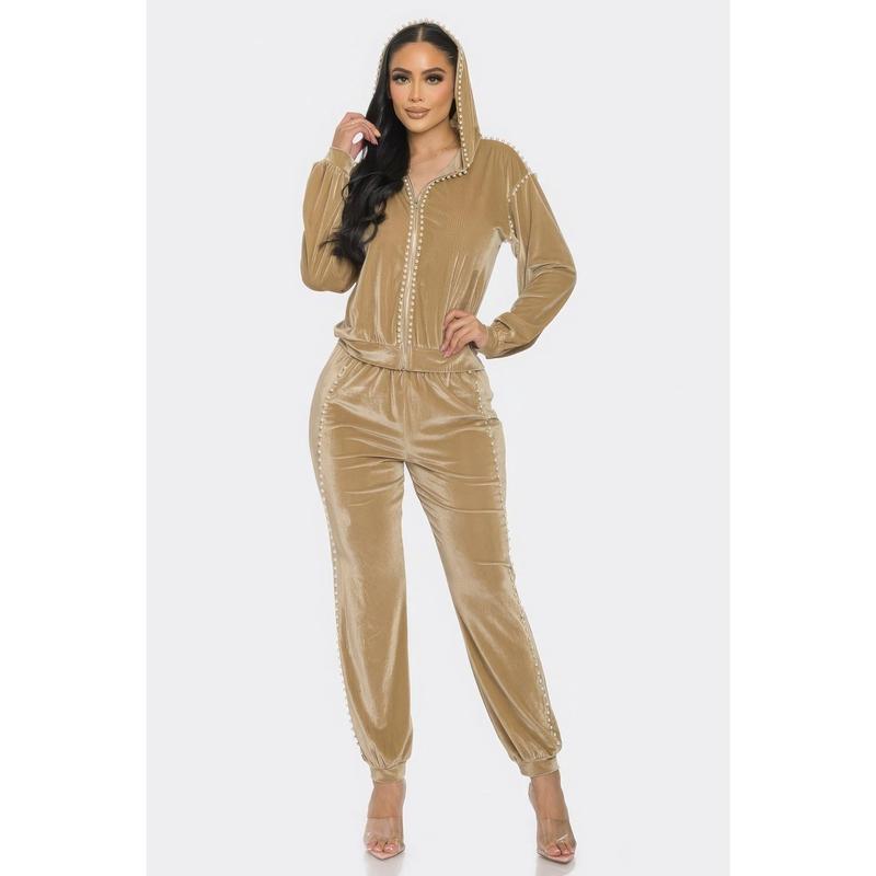 Jogger With Pearls Set