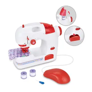 Realistic Sewing Machine Toy with Lights and Sounds, Role Play DIY Craft Educational Toy, Suitable for Ages 3+