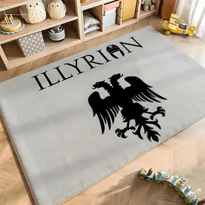 Albania Albanians Flag Floor Mat Soft Flannel Doormat Non-Slip Absorbent Floor Rug for Kitchen Bathroom Doorway Entrance Living Room Home Decor Modern Stylish Mat Multiple Sizes Available