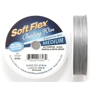 19SF415-100: Softflex Wire Silver .019 49-strand 100 Feet Spool