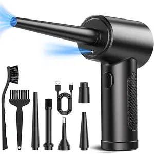 Compressed Air Duster, 3 Gear to 51000RPM Cordless Electric Air Duster, 6000mAh Rechargeable Air Blower with LED Light for Laptop Computer Camera Keyboard Cleaning Dust Hair Replace Compressed Air Can