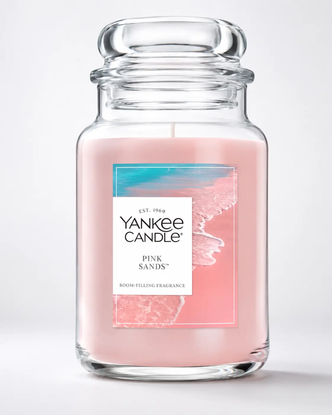Yankee Candle Pink Sands, Scented Candle, 22oz Large Jar with up to 150 Hour Burn Time, Giftable, Birthdays Decor Fragrance Decoration Perfume Aroma Aroma Perfume Floral
