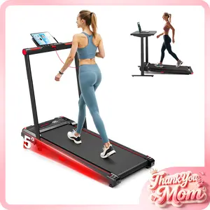 【ThankYouMom】Treadmill with Handrails, Incline Walking Pad, Treadmills Home, 330 lbs Capacity, Under Desk, Indoor Mini Exercise Equipment with Remote Control, Quiet, Treadmill with LED Display , Office Use, Pro mix, Easter Gift